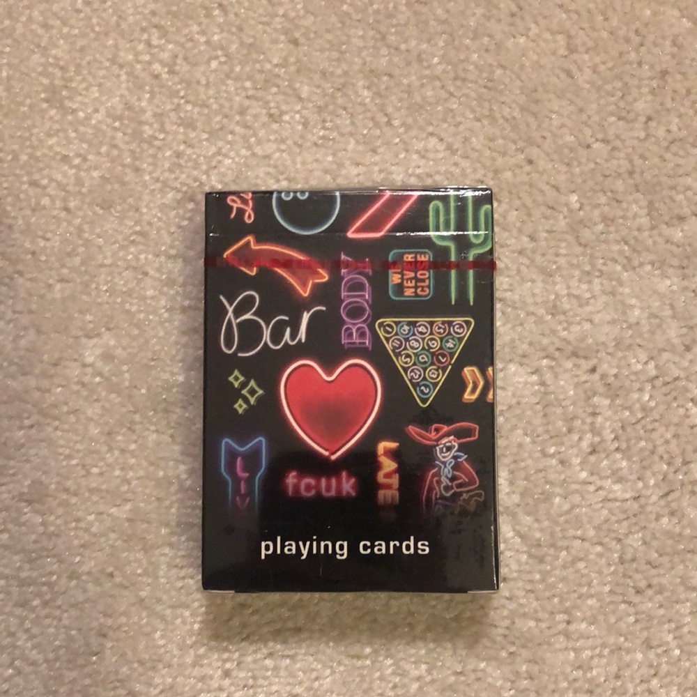 NWT Limited Edition FCUK French Connection Branded Playing Cards